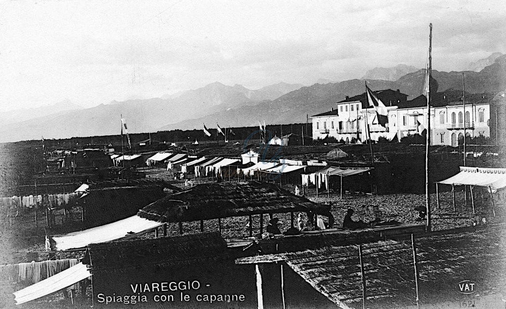 Spiaggia e Capanne Viareggio Anni 1850 - 1900 circa
