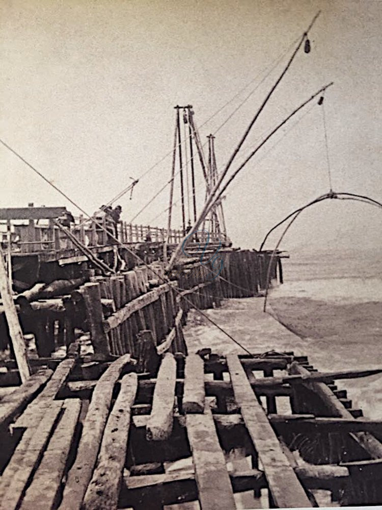 Molo in costruzione Viareggio Anni 1850 - 1900 circa
