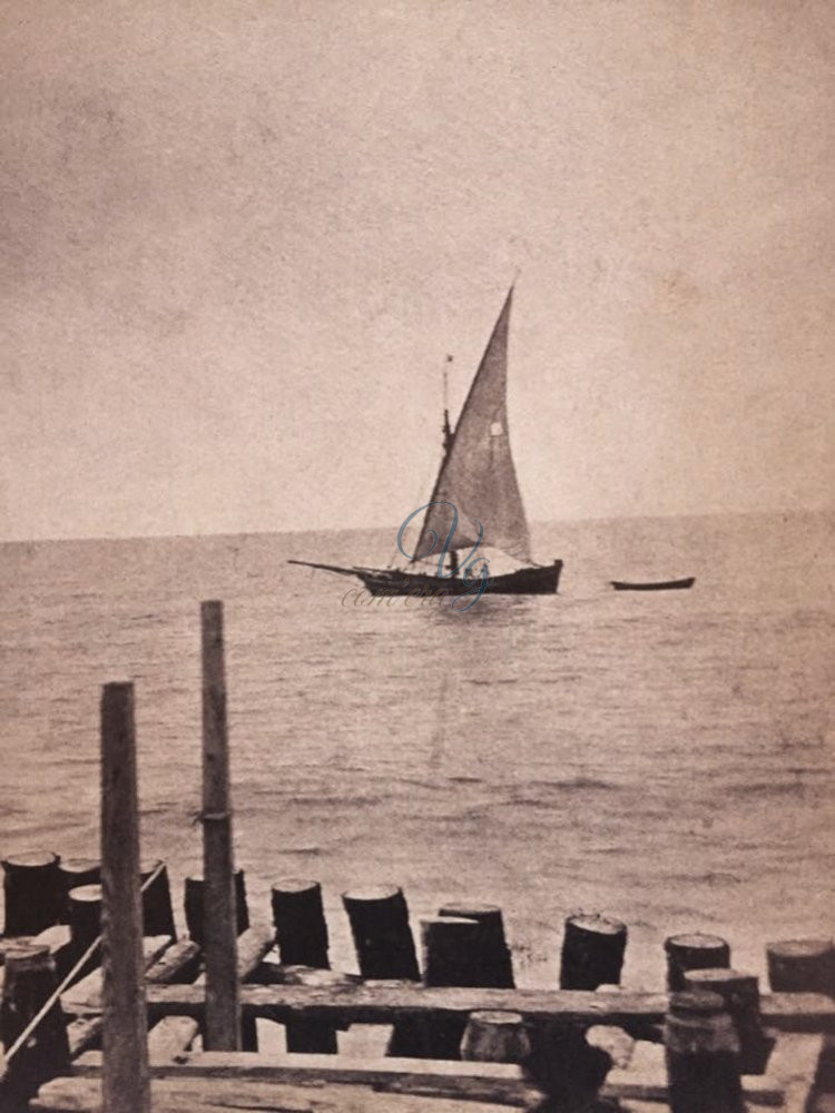 Molo in costruzione Viareggio Anni 1850 - 1900 circa