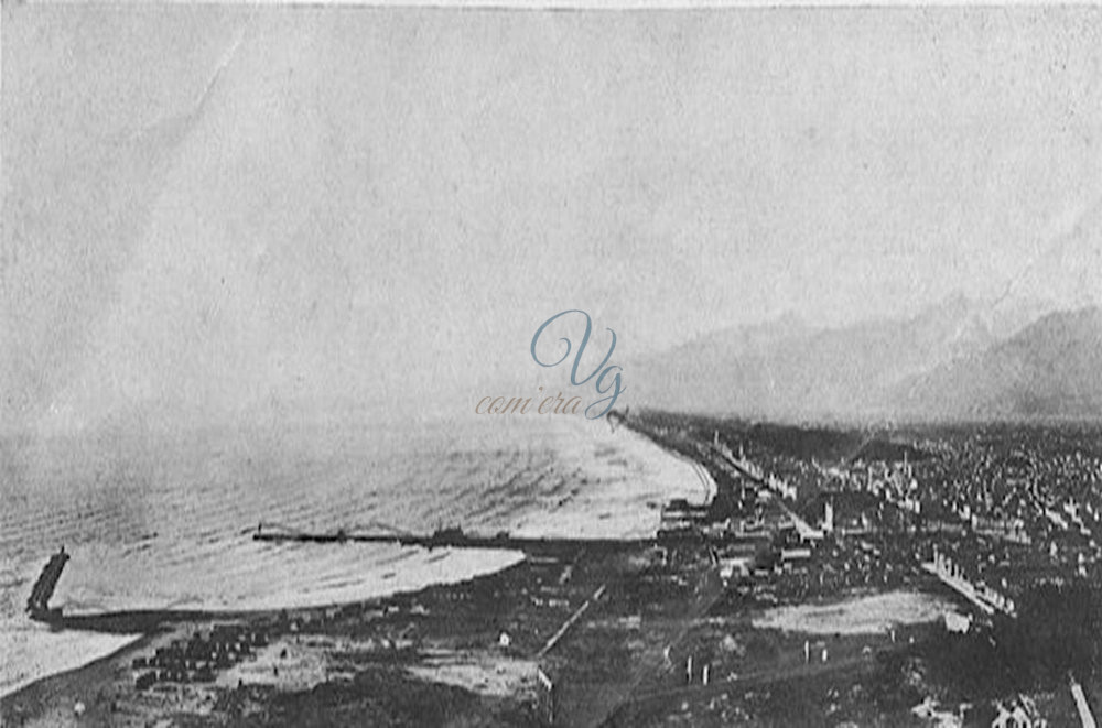 Panorama Aereo Viareggio Anni 1850 - 1900 circa