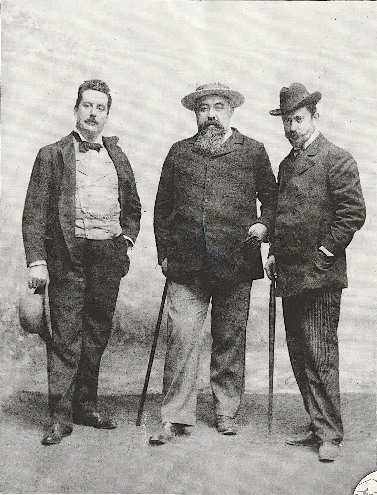 Puccini, Illica e Giacosa Viareggio Anni 1850 - 1900 circa
