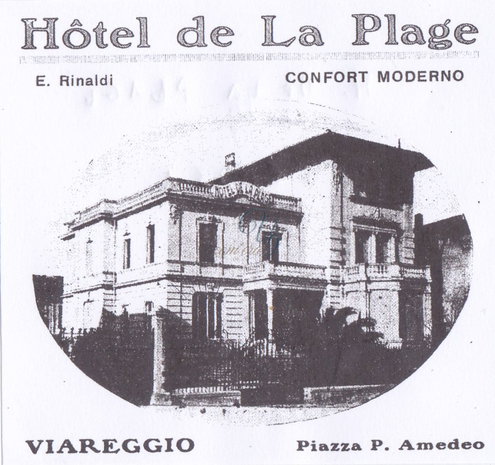 Hotel De La Plage Viareggio Anno 1900