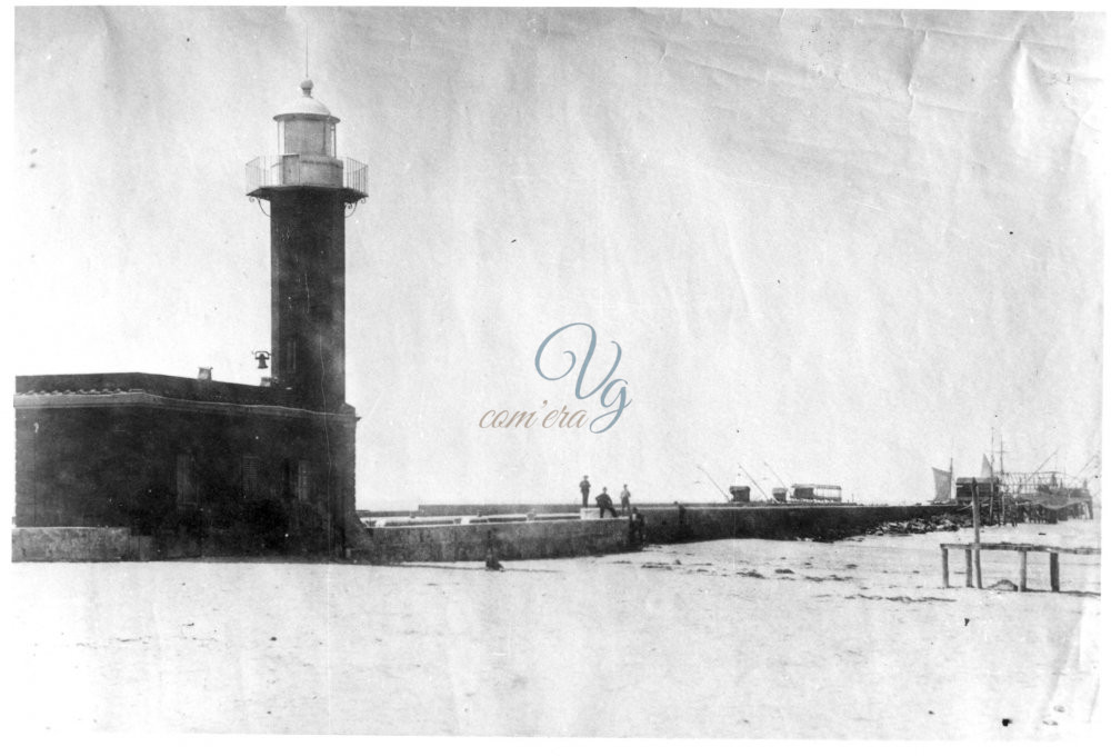 Il molo dalla spiaggia Viareggio Anno 1900