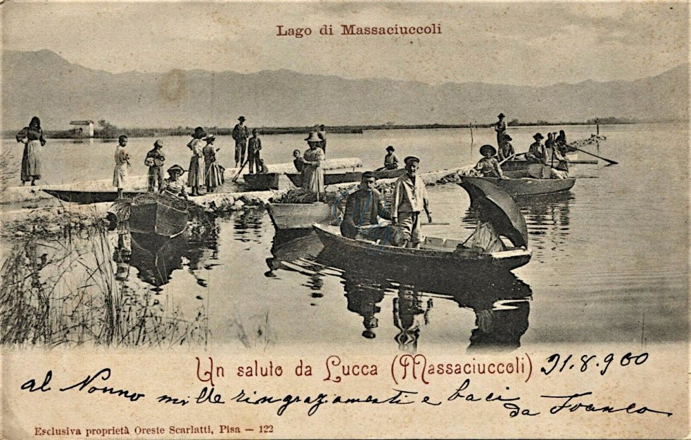 Lago di Massaciuccoli Viareggio Anno 1900