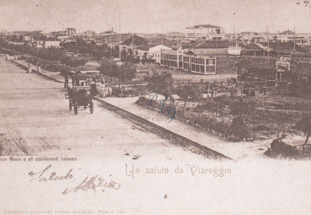 viale a Mare e Bagni Viareggio Anno 1900