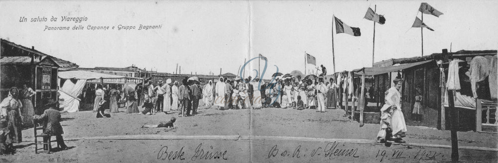 Capanne e Bagnanti Viareggio Anno 1902