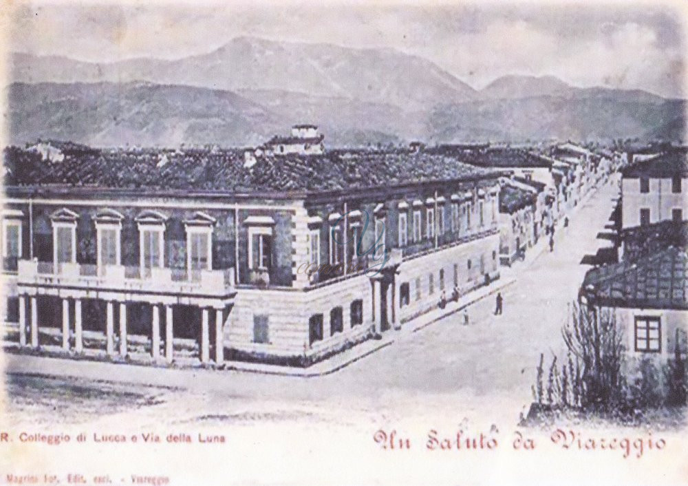 Collegio di Lucca e via della Luna Viareggio Anno 1903