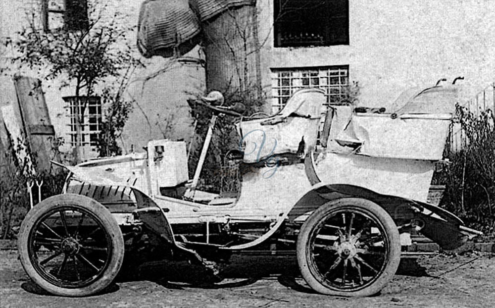 Incidente in auto del Maestro Viareggio Anno 1903