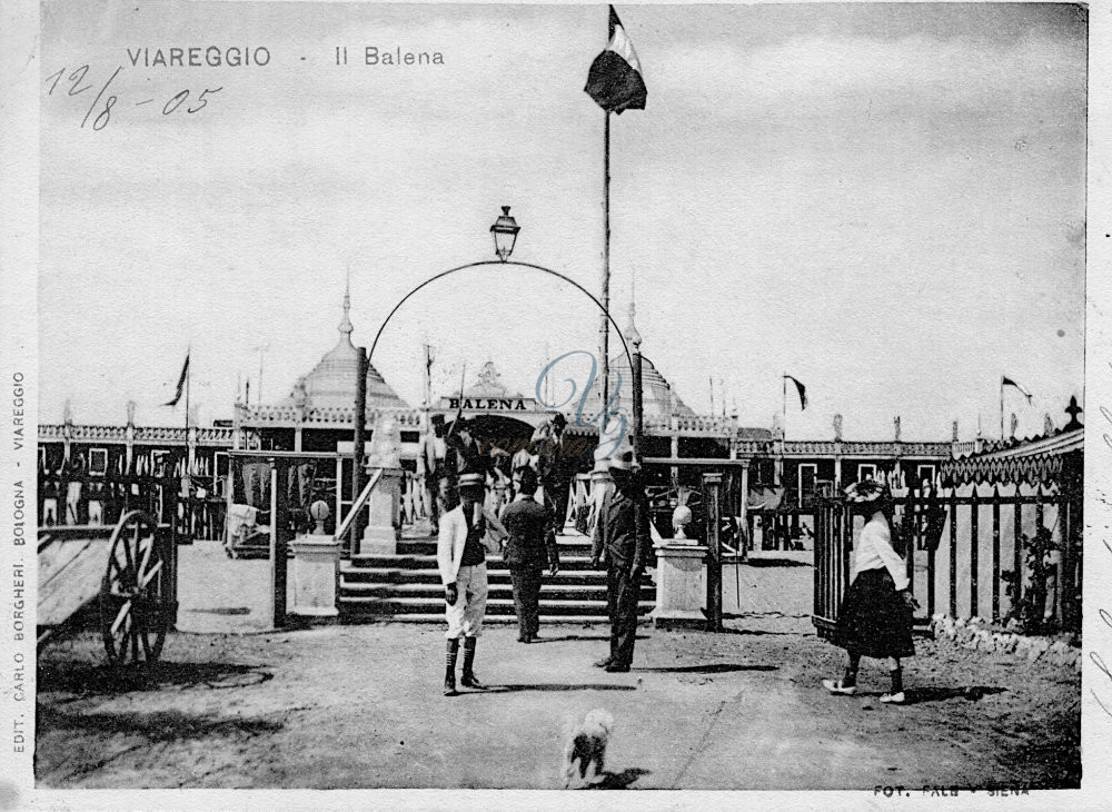 Ingresso bagno Balena Viareggio Anno 1905