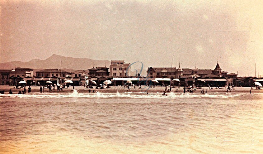 Panorama spiaggia Viareggio Anno 1907