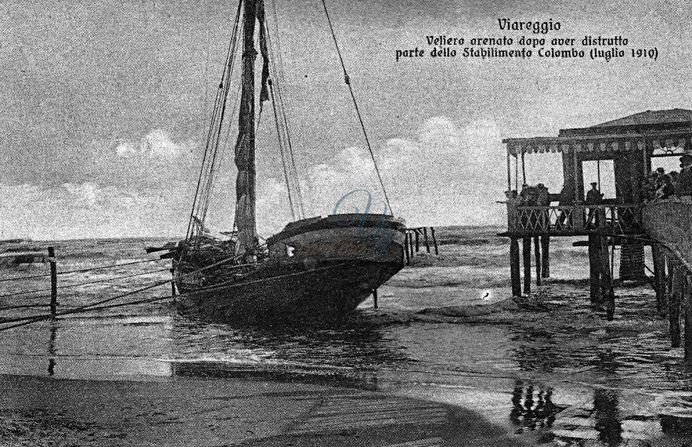 Veliero arenato Viareggio Anno 1910