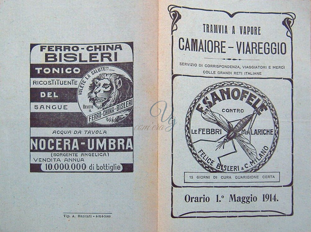 Brochure del Macinino Viareggio Anno 1914