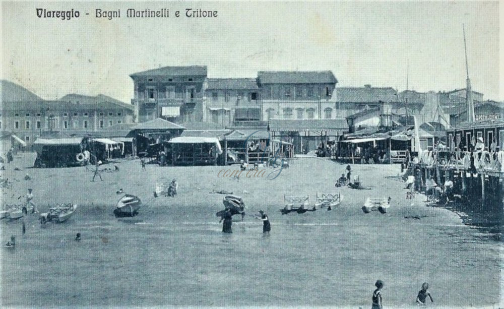 Bagni Martinelli e Tritone Viareggio Anno 1915