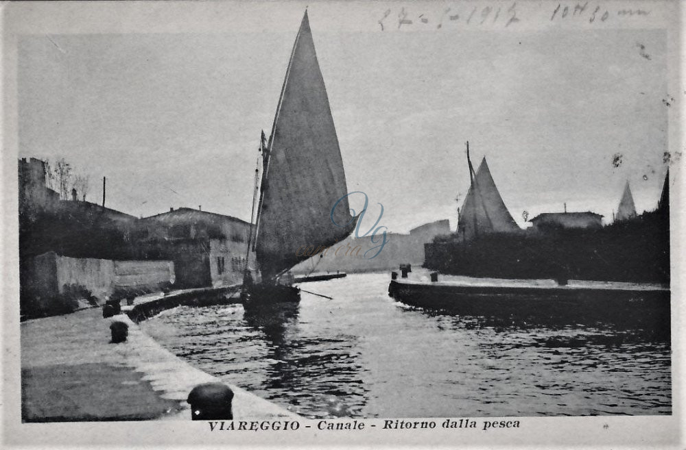 Ritorno dalla pesca Viareggio Anno 1917
