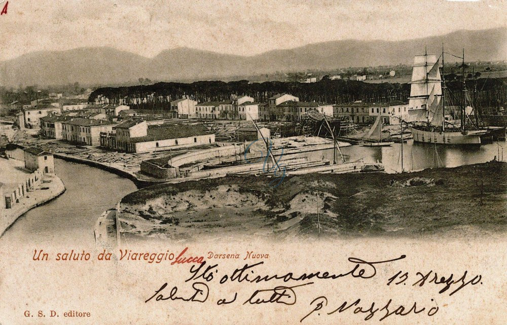 Panorama Darsena nuova Viareggio Anni '20