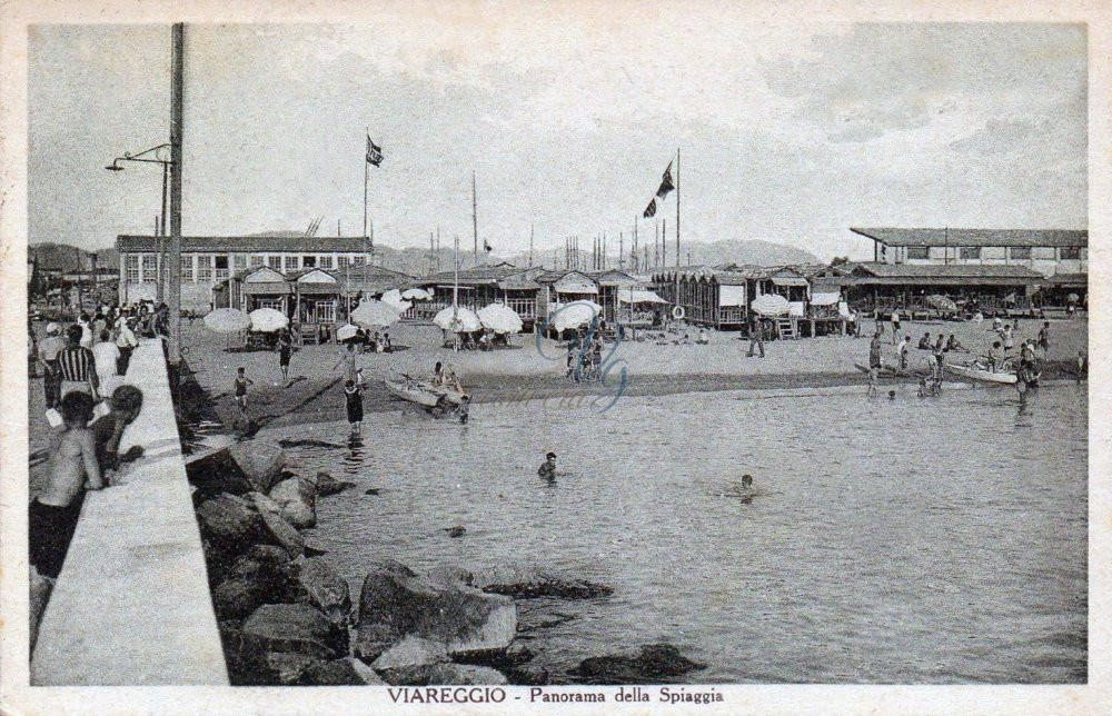 Panorama della Spiaggia Viareggio Anni '20