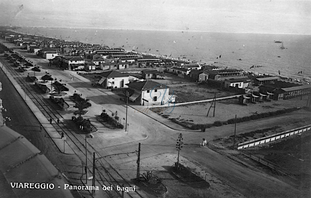 Panorama dei bagni Viareggio Anno 1923