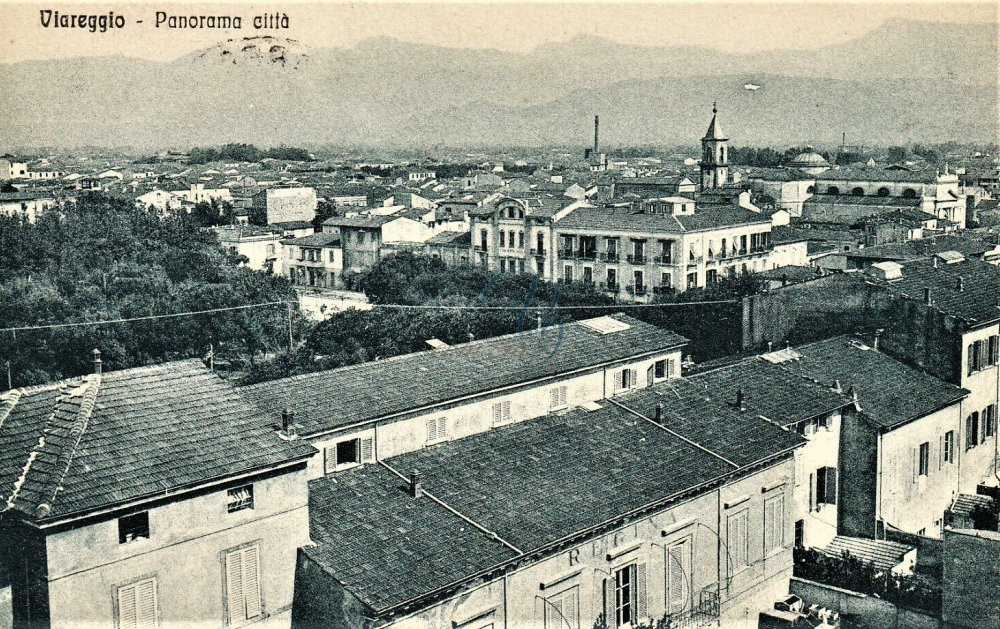 Panorama sul centro Viareggio Anno 1924