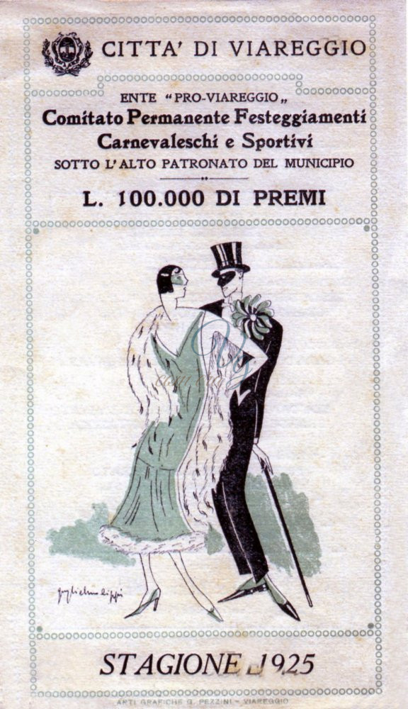 Lotteria di Carnevale Viareggio Anno 1925