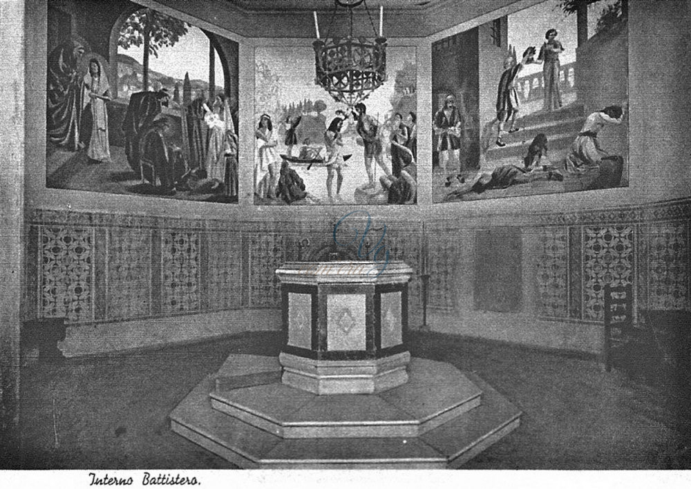 Interno del Battistero Viareggio Anni '30