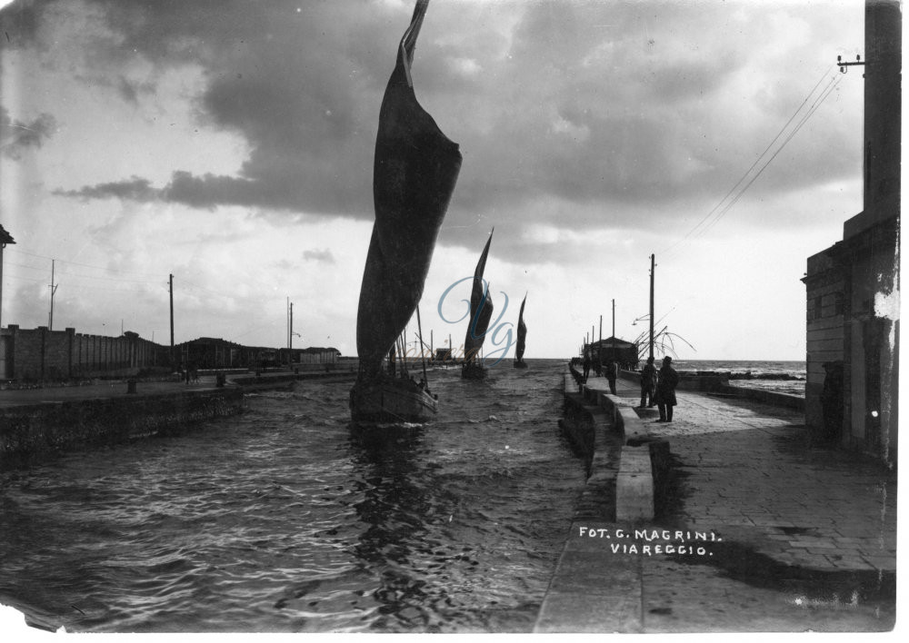 Rientro dalla pesca Viareggio Anni '30