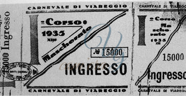 Biglietto d’ingresso Viareggio Anno 1935