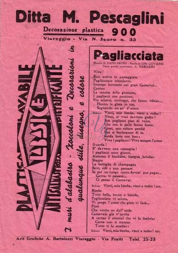 Pagliacciata Viareggio Anno 1937