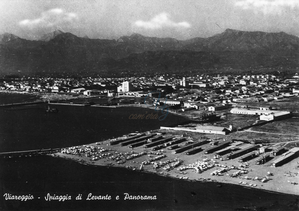 Veduta della spiaggia di Levante Viareggio Anno 1946