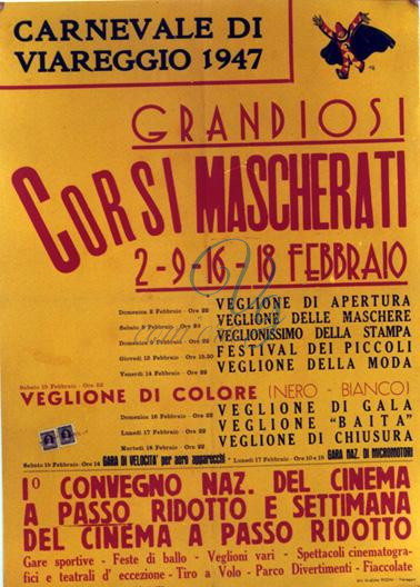 Manifesto del Carnevale Viareggio Anno 1947