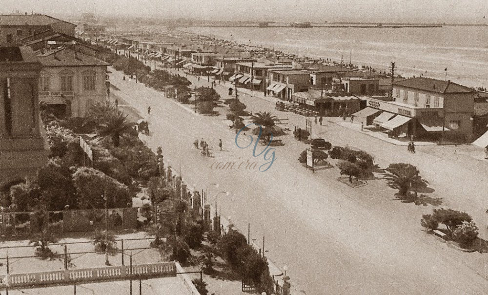 Panorama viali a mare Viareggio Anno 1948