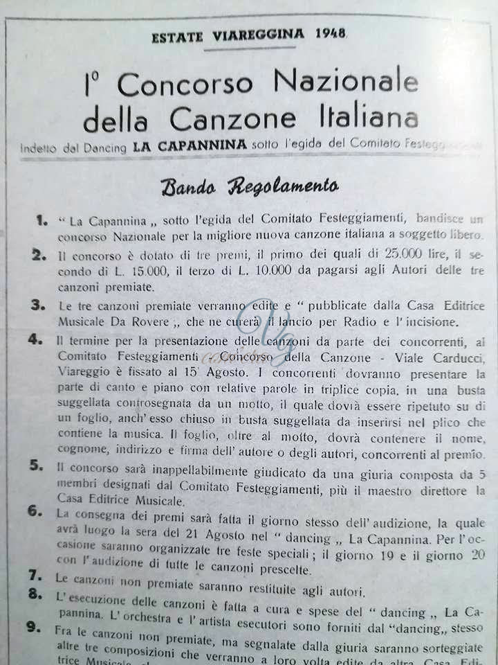 Regolamento Viareggio Anno 1948