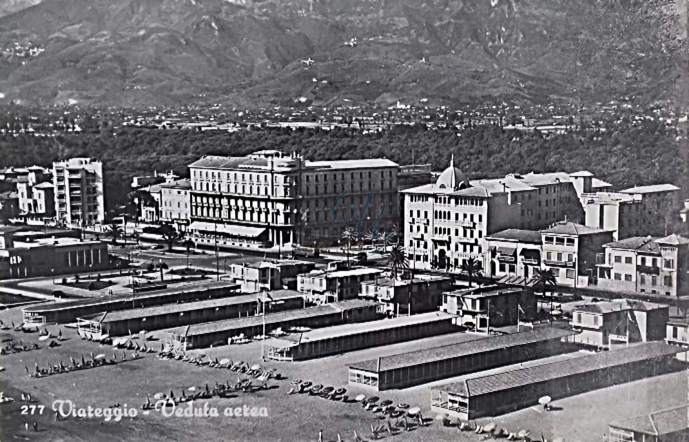 Panorama spiaggia Viareggio Anno 1950