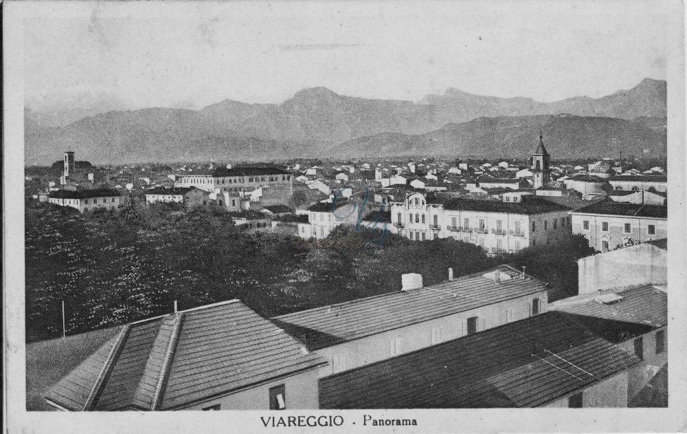 Panorama sulla citta Viareggio Anni '50