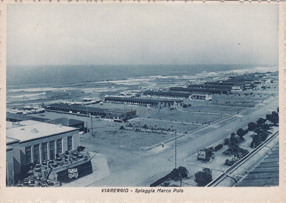 Panoramica Spiaggia Viareggio Anni '50