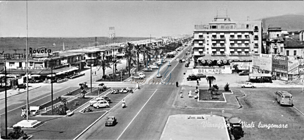 Piazza Mazzini e Lungomare Viareggio Anni '50