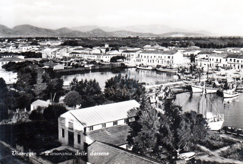 Panorama darsene Viareggio Anno 1956