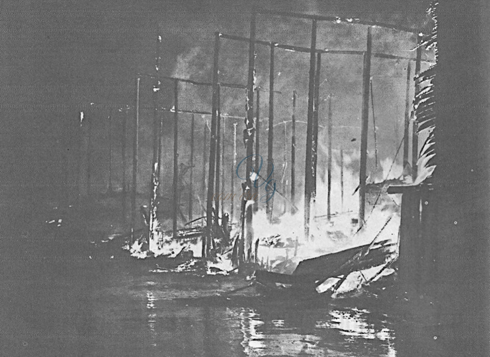 Incendio baracconi del Carnevale Viareggio Anno 1960