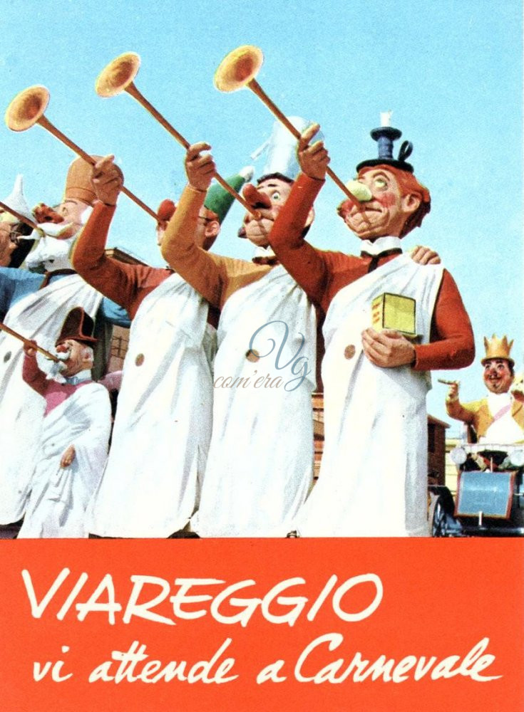 Cartolina pubblicitaria Viareggio Anno 1961