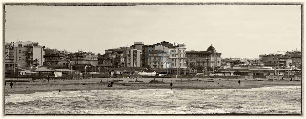 Panoramica spiaggia Viareggio Anno 1966