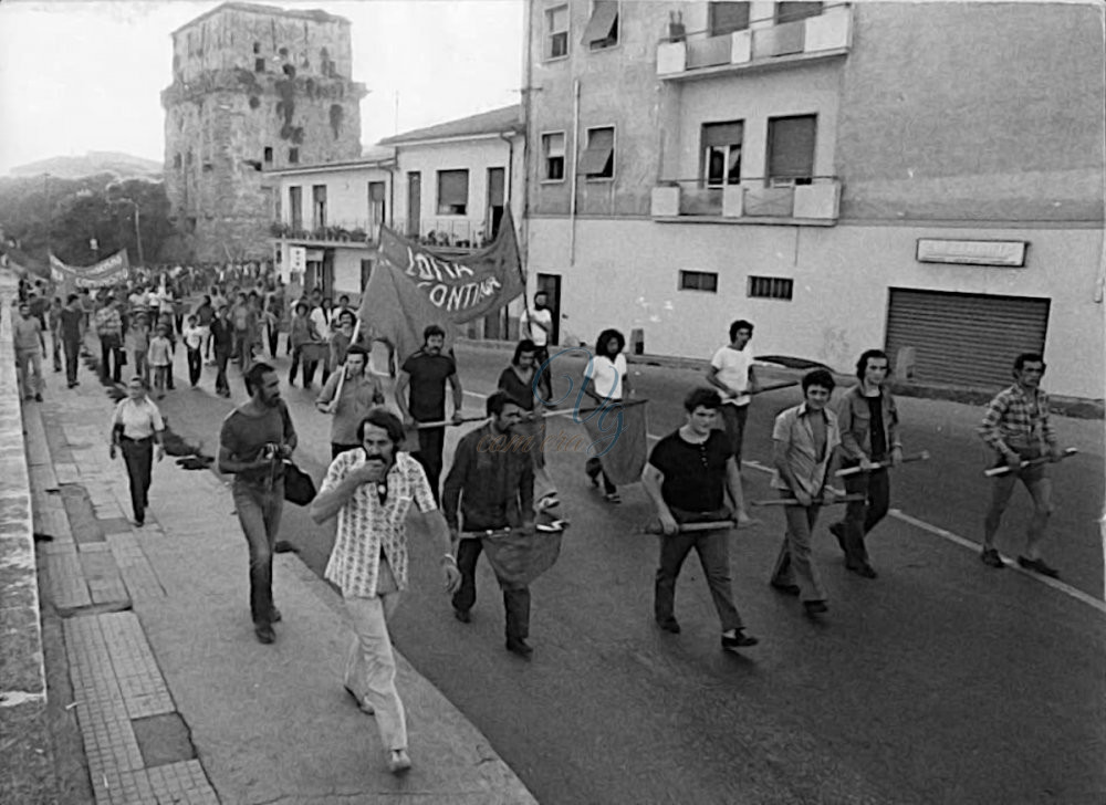 Corteo in protesta Viareggio Anni '70