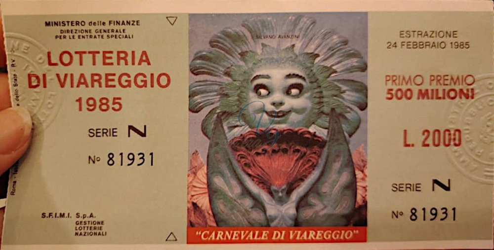 Lotteria di Viareggio Viareggio Anno 1985
