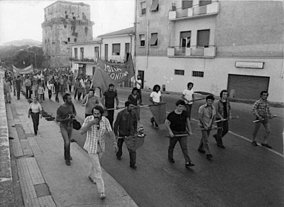 Corteo in protesta - Anni '70