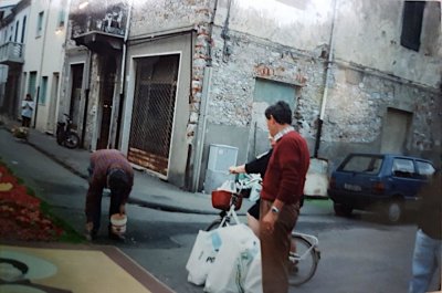 Preparazione tappeti - Anni '80