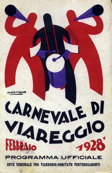 Manifesto ufficiale Carnevale di Viareggio 1928