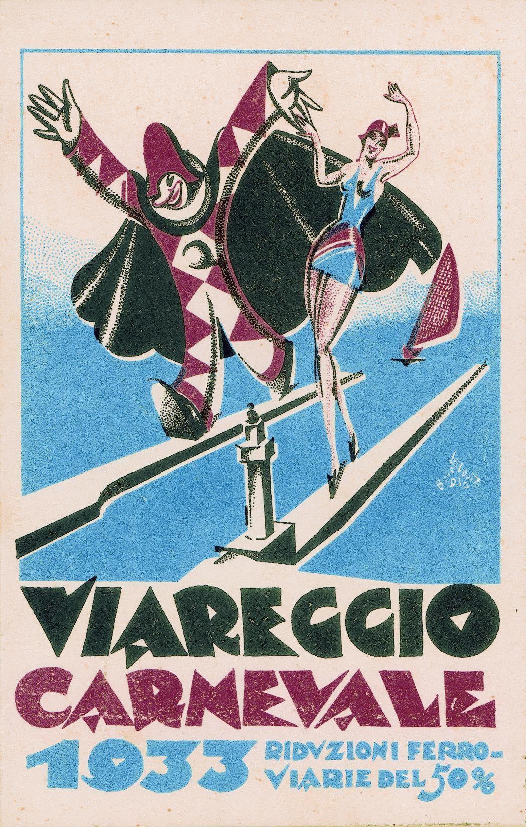 Manifesto ufficiale Carnevale di Viareggio 1933