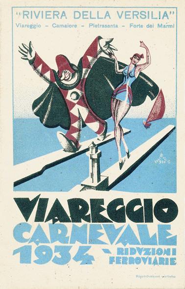 Manifesto ufficiale Carnevale di Viareggio 1934