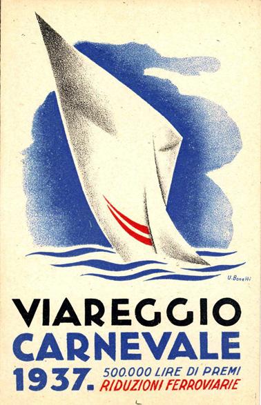 Manifesto ufficiale Carnevale di Viareggio 1937