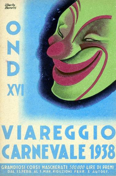 Manifesto ufficiale Carnevale di Viareggio 1938