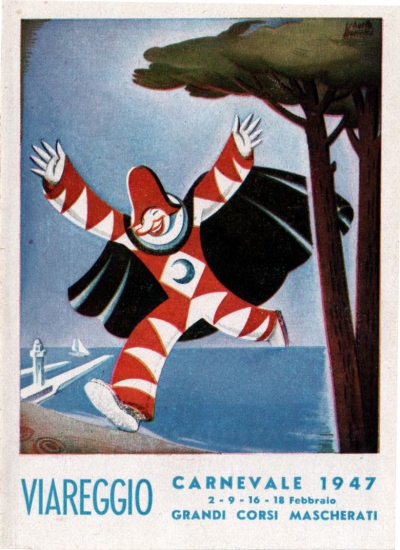 Manifesto ufficiale Carnevale di Viareggio 1947