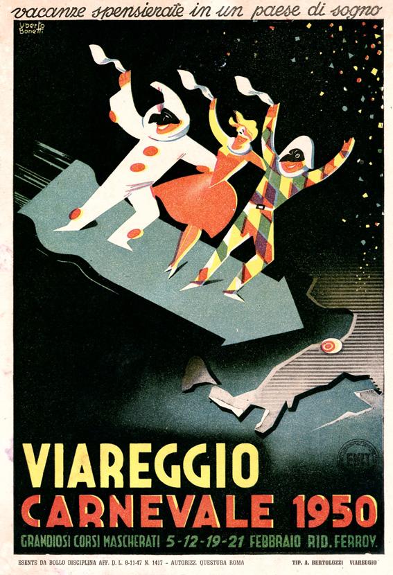 Manifesto ufficiale Carnevale di Viareggio 1950